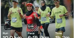 Siti Atikoh ikuti event lari tahunan Semarang 10K. (Sumber : Instagram/atikoh.s)