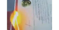 aksi wanita bakar ijazah pacarnya sendiri viral di media sosial (Sumber : instagram @nenktaiment)