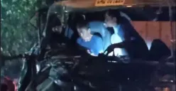 Terjadi kecelakaan di jalur Salatiga-Semarang tepatnya di depan SPBU Lopait, Kabupaten Semarang, Jumat 22 Desember 2023 malam. (Sumber : Instagram @asli.bandungan - InfoSemarang.com)