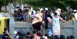 pengungsi Rohingya saat diusir paksa mahasiswa (Sumber : instagram @kabaraceh)