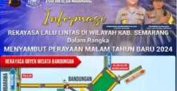 Rekayasa Lalu Lintas Tahun Baru 2023 di Ambarawa: Kendaraan Arah Bandungan Wajib Lewat Simpang Pauline (Sumber : instagram.com/ambarawa_terkini)