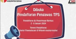 Link Formulir Pendaftaran Pengawas Pemilu 2024 Tingkat TPS di Demak, Cek DI SINI (Sumber : instagram.com/demakhariini)