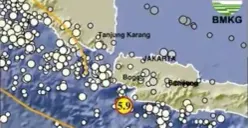 Gempa bumi kembali mengguncang Indonesia, kali ini di Bayah, Banten, dengan magnitudo 5,9 terjadi pada Rabu 3 Januari 2023 pagi sekitar pukul 07.53 WIB. (Sumber : BMKG - InfoSemarang.com)