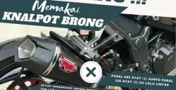 Larangan penggunaan knalpot brong, pengendara bakal ditilang jika nekat. (Sumber: Polrestabes Semarang - InfoSemarang.com)