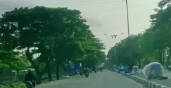 Jalan Pantura Karanganyar, Demak, sudah berlaku normal untuk 2 arah. (Sumber: @rasikausa)
