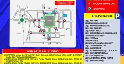 Lokasi parkir Kampanye Akbar Prabowo-Gibran di Kota Semarang, Minggu 28 Januari 2024. (Satlantas Polrestabes Semarang - InfoSemarang.com)