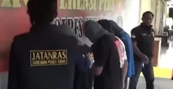 6 tersangka pesilat di Tuban yang diduga lakukan pengeroyokan pada sepasang kekasih di pinggir jalan (Sumber: instagram  | Foto: @teropongjateng)