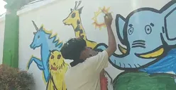 Peringati Kemerdekaan RI, Pasien RSJ di Semarang Membuat Mural