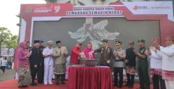 Wali Kota Semarang, Hevearita Gunaryanti Rahayu memimpin upacara Hari Jadi Kota Semarang ke 477. (Sumber:  | Foto: dok)