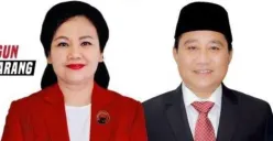 Pasangan Agustina Wilujeng Pramestuti dan Iswar Aminuddin di Pilwakot Semarang 2024. (Sumber:  | Foto: dok )