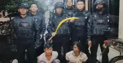 Hendak Tawuran, 2 Pemuda Gangster Bawa Celurit Panjang Ditangkap di Jalan MT Haryono