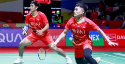 Leo Rolly Carnando/Daniel Marthin lolos ke babak 16 besar Indonesia Masters 2024. (Sumber: PBSI - InfoSemarang.com)