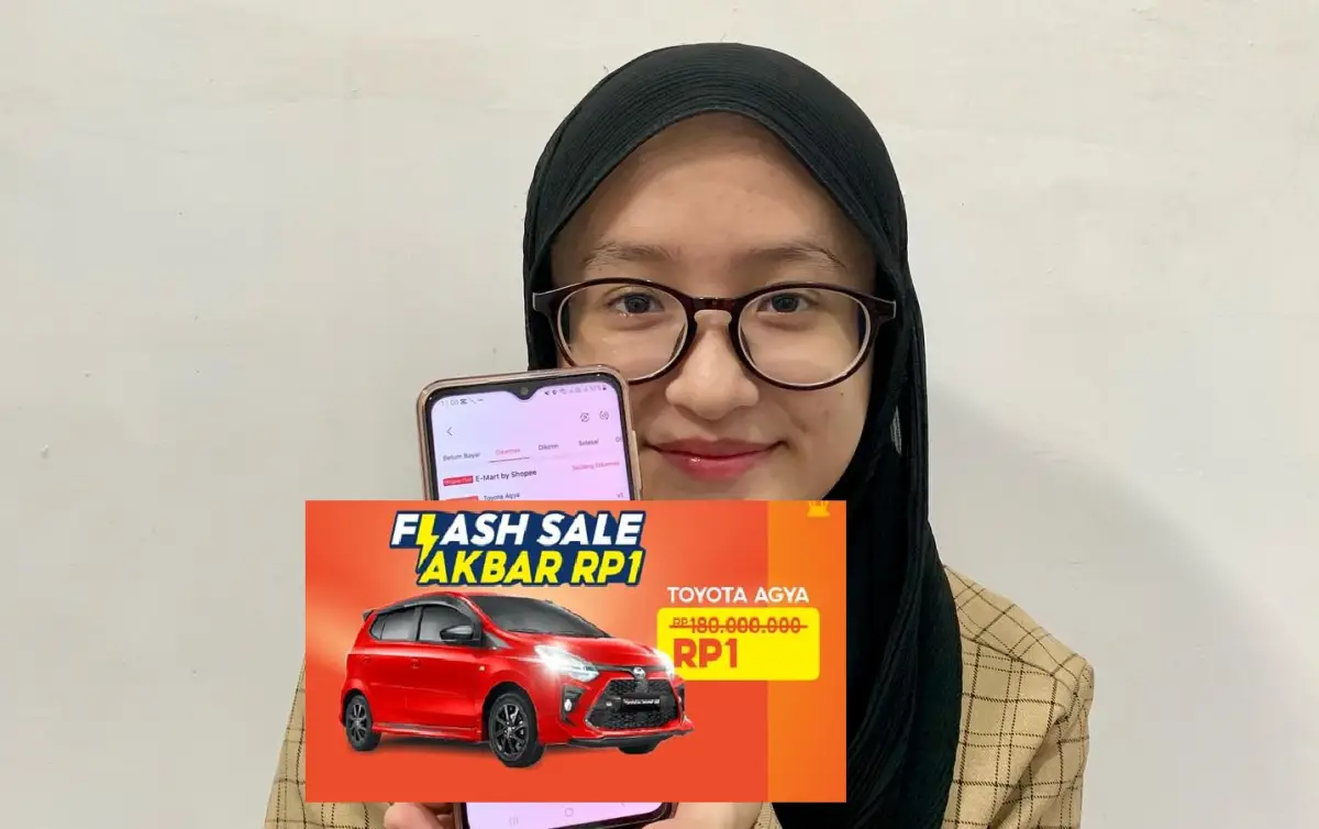Satu dari lima netizen yang berhasil membeli mobil seharga Rp 1. (Sumber : Instagram @hellowudin)