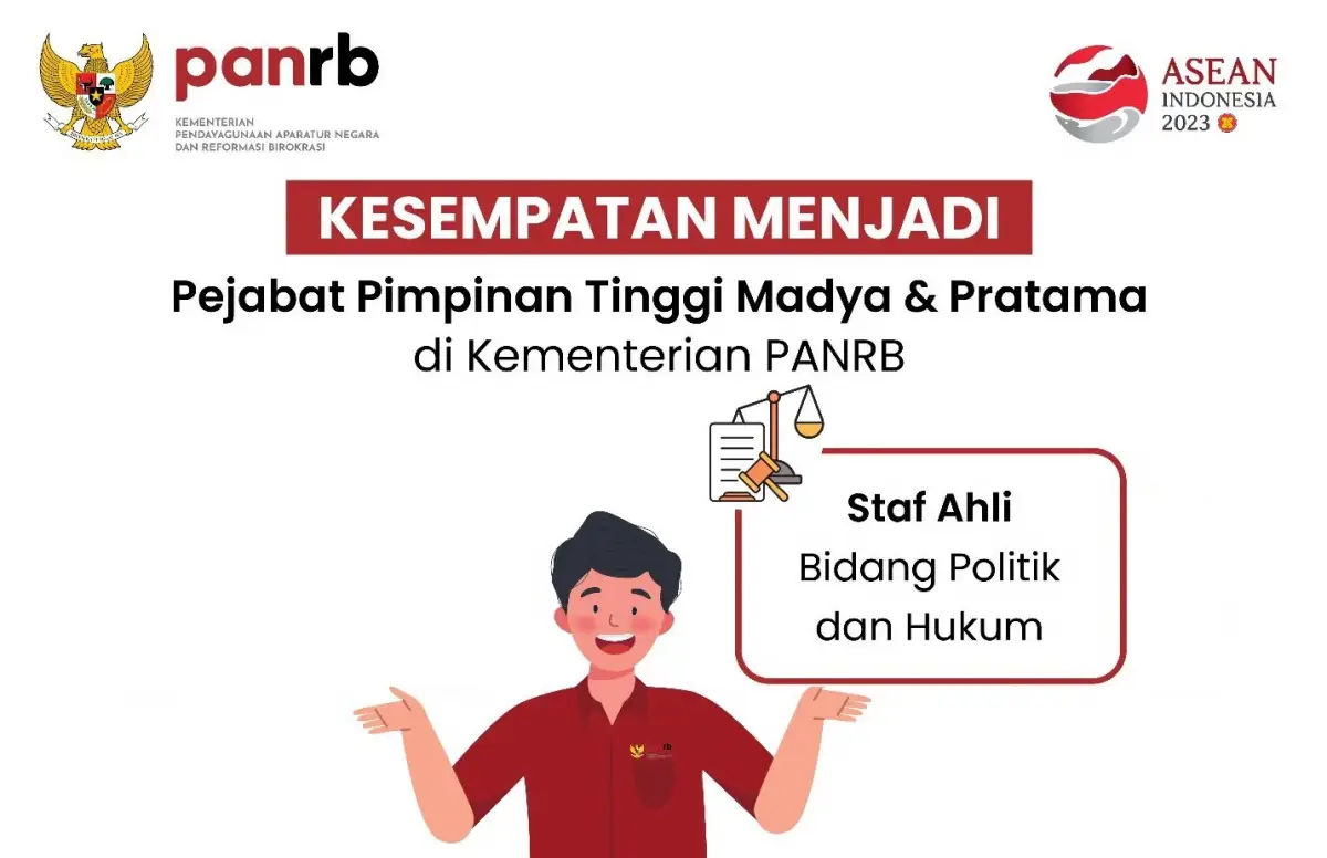 Seleksi Terbuka JPT Staf Ahli Politik dan Hukum Kemenpan RB. (Sumber : Instagram @kemenpanrb)