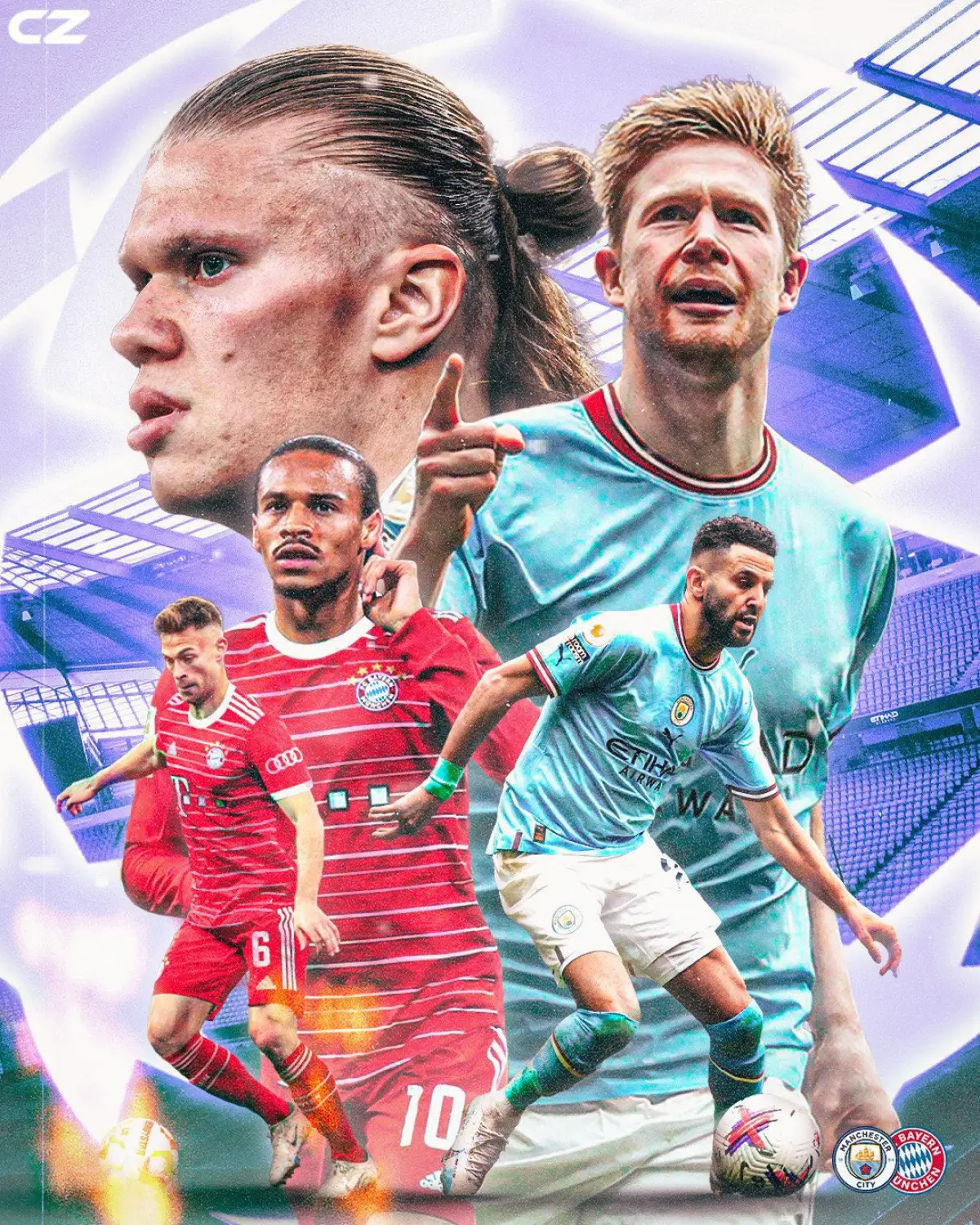 Perempat final Liga Champions, Manchester City vs Bayern Munchen (Sumber : Twitter)