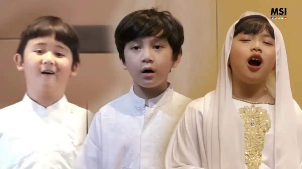 Rafathar cover lagu Ramadhan Tiba - Tompi. (Sumber : youtube/Music School of Indonesia)