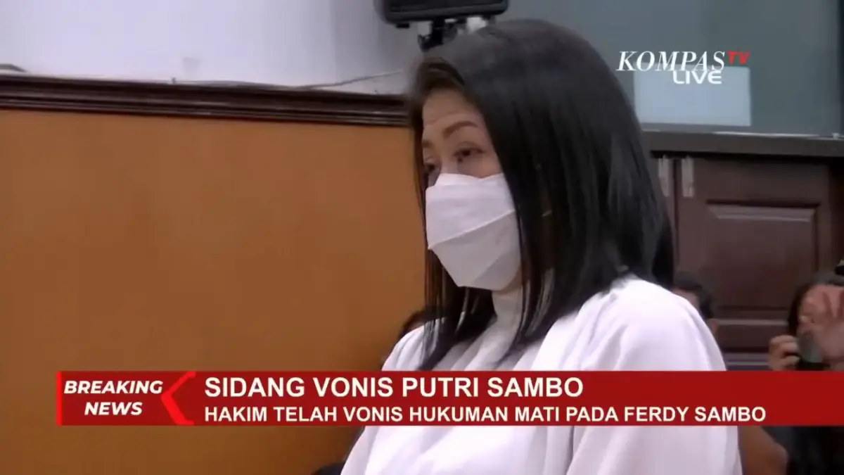 Sidang putusan Putri Candrawathi. (Sumber : Screenshot YouTube KompasTV)