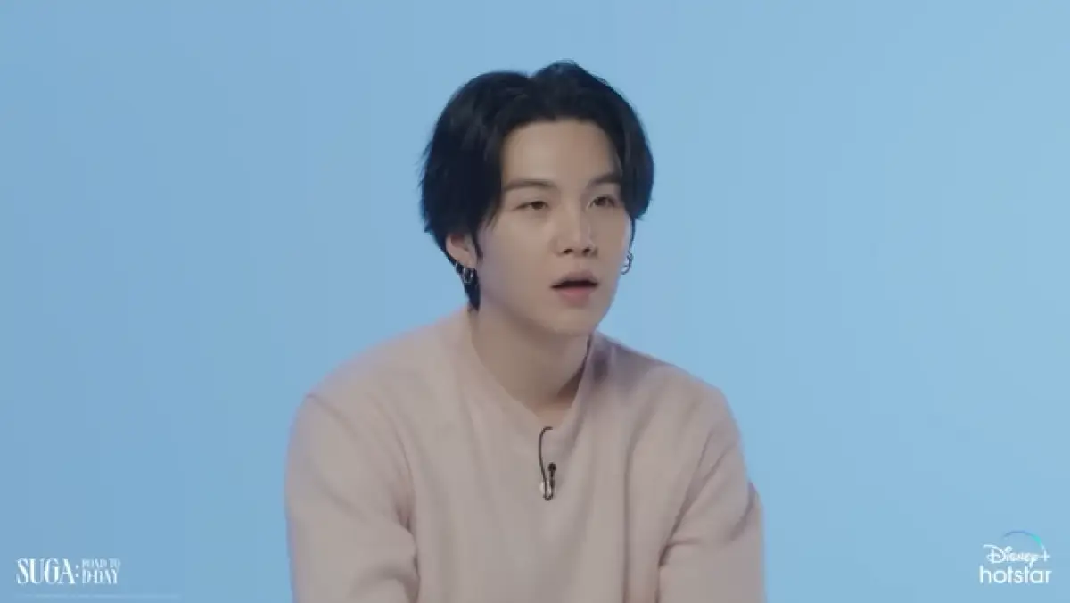 Suga BTS. (Sumber : youtube/Disney Plus Hotstar Indonesia)
