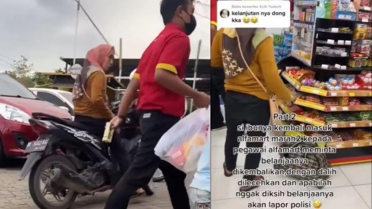 Ibu-ibu di Sulsel menolak bayar belanjaan di minimarket, beralasan sudah bayar pajak. (Sumber : Instagram @video_medsos)