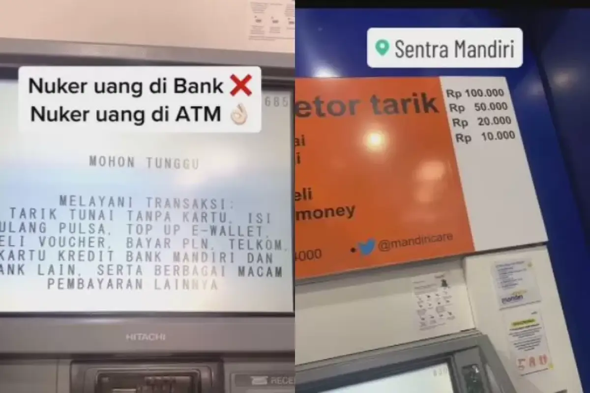 Penukaran uang baru untuk THR lebaran bisa dilakukan di beberapa mesin ATM (Sumber : instagram)