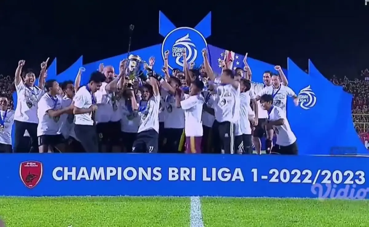 PSM Makassar, juara Liga 1 Indonesia musim 2022/2023 (Sumber : tangkapan layar Vidio)