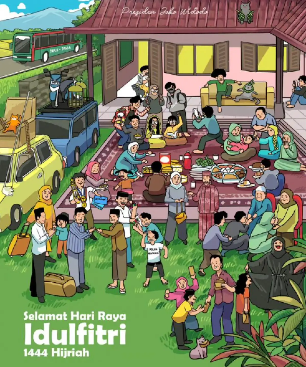 Kartu ucapan Idul Fitri Jokowi. (Sumber : instagram/jokowi)