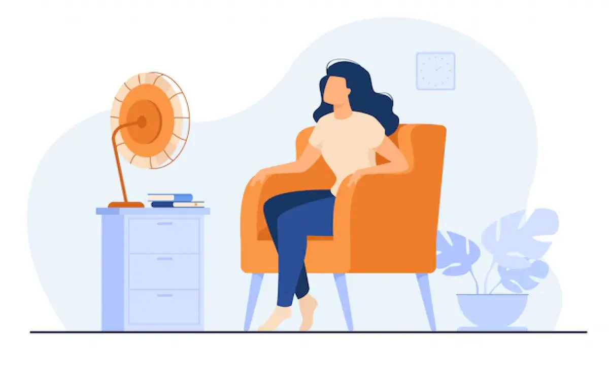 Ilustrasi cuaca panas. (Sumber : Freepik)