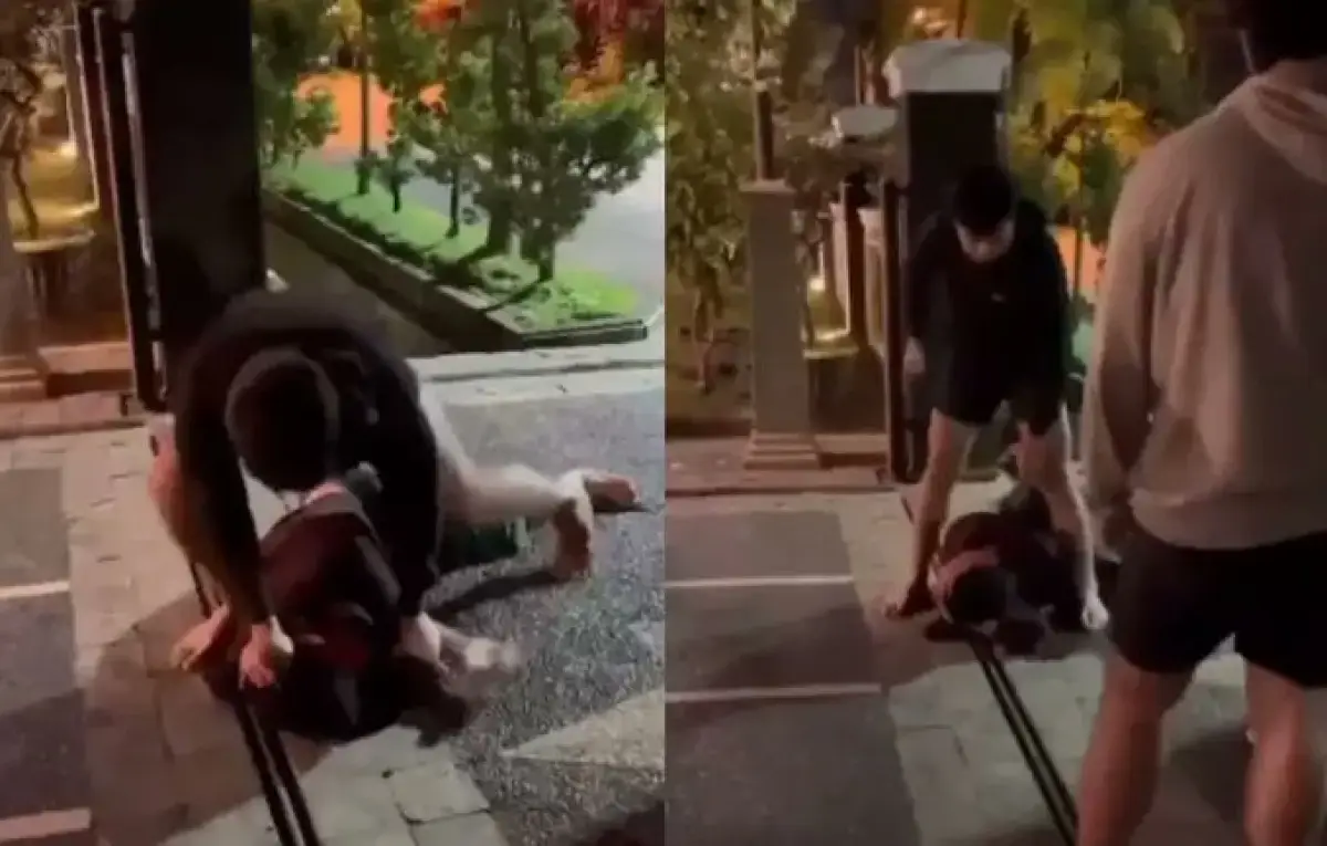 viral video penganiayaan yang dilakukan oleh anak perwira Polda Sumut terhadap adik selebgram Dinda Safay, Ken Admiral (Sumber : Twitter/Leeolanq)