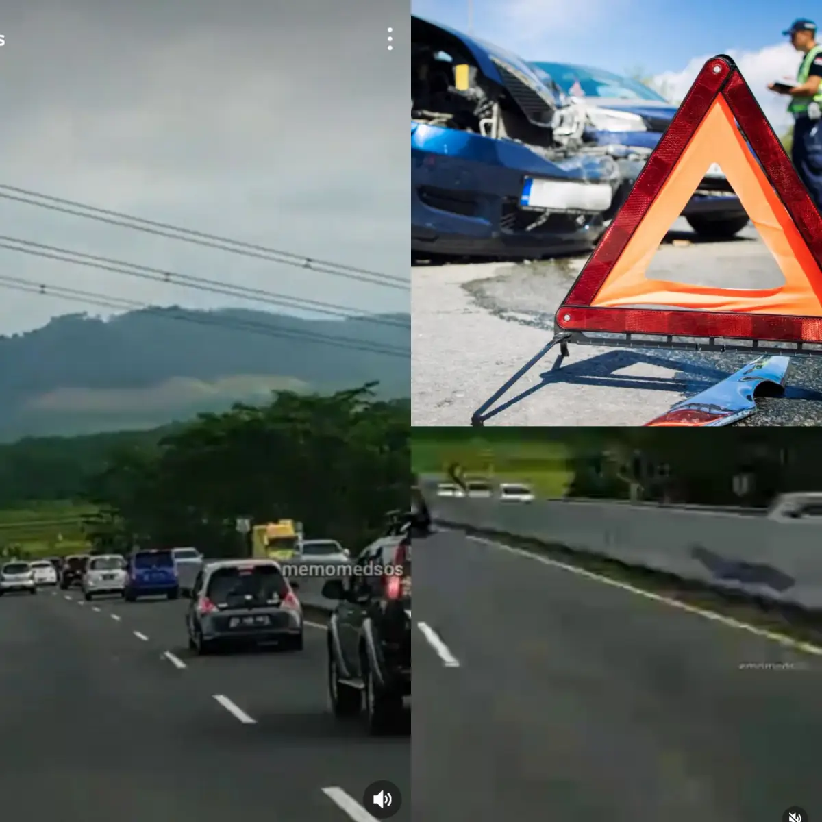 Video kecelakaan lalu lintas di jalan tol Salatiga Semarang (Sumber : Instagram)