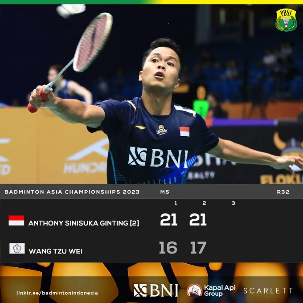 Jadwal Badminton Asia Championship 2023. (Sumber : twitter/INABadminton)