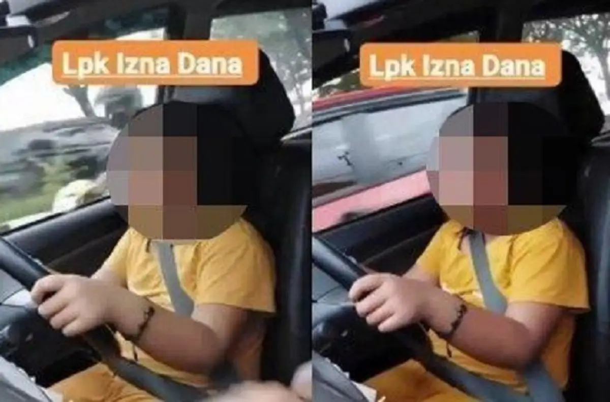 Viral video anak di bawah umur belajar menyetir, orangtua yang pemilik lembaga kursus minta maaf. (Sumber : Facebook Iznainy Success)