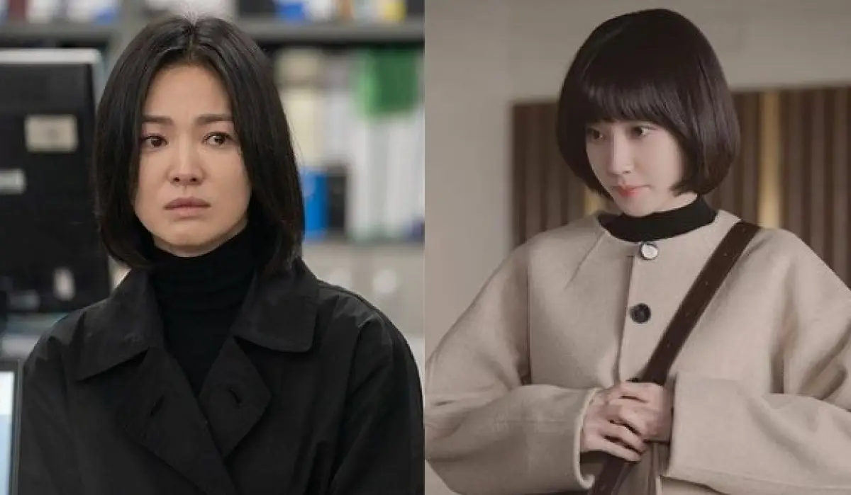 Song Hyekyo sebagai Moon Dongeun dan Park Eunbin sebagai Woo Youngwoo. (Sumber : Netflix)