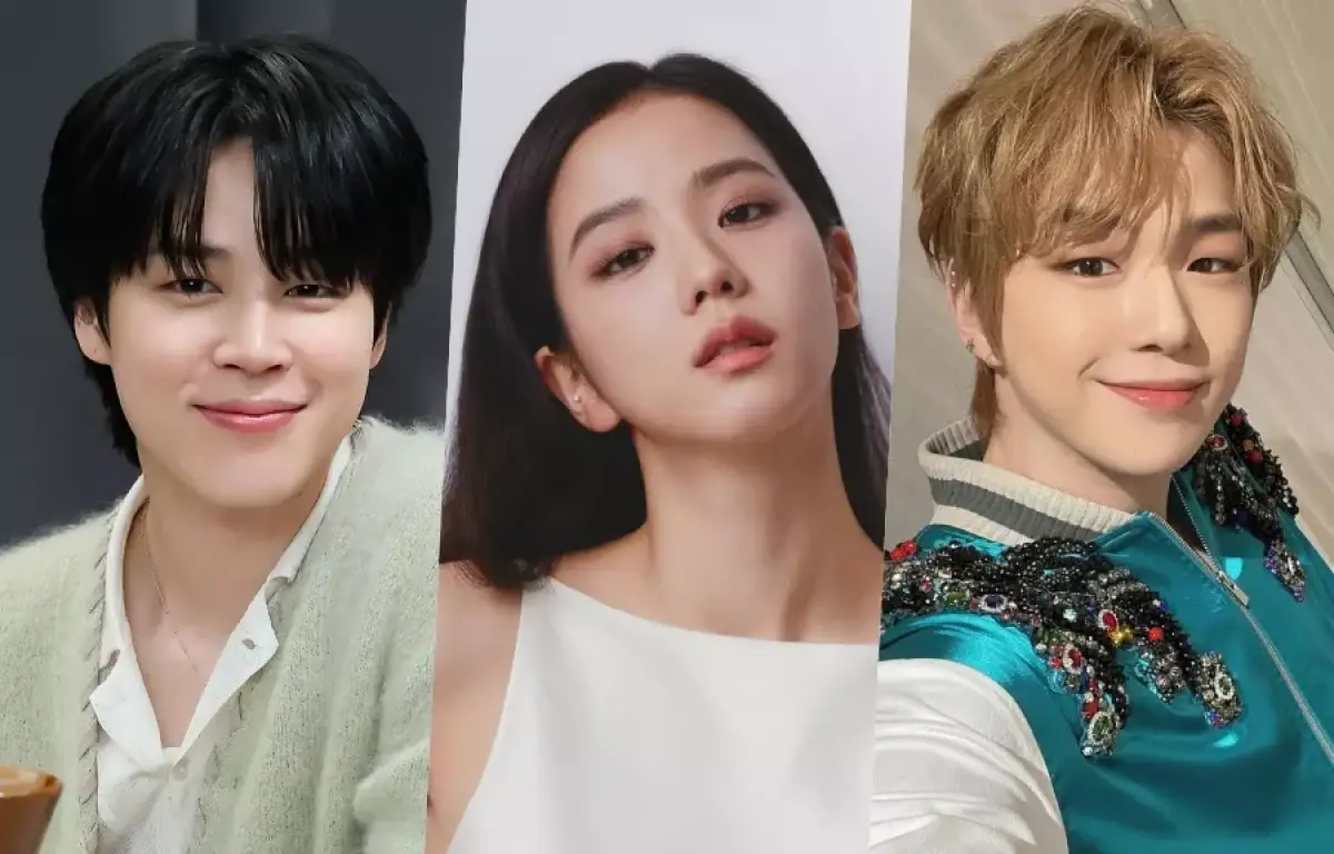 Idol K-Pop: Jimin BTS, Jisoo BLACKPINK, Kang Daniel Wanna One. (Sumber : Soompi)