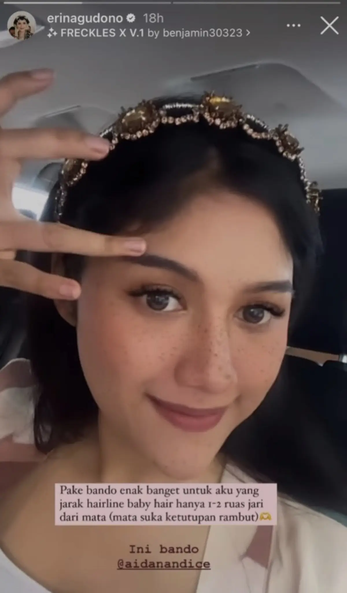 Harga bando Erina Gudono. (Sumber : TikTok/venthestic)