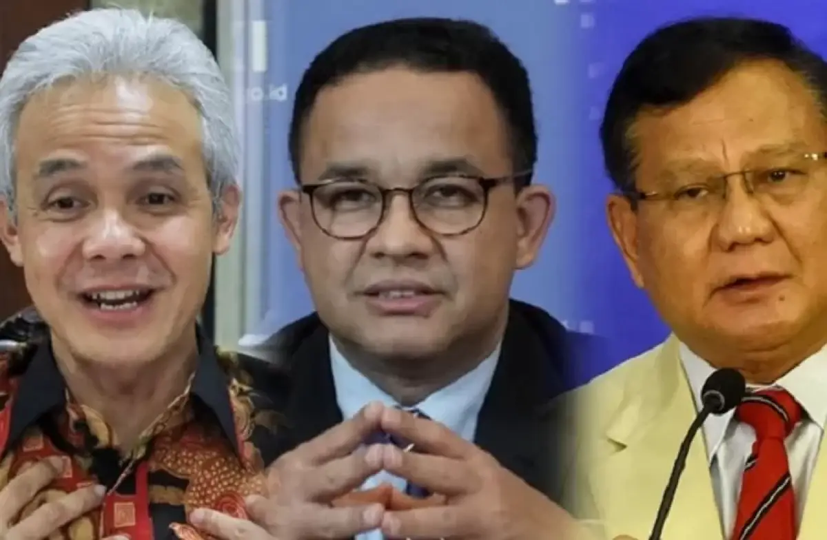 Ganjar Pranowo, Anies Baswedan dan Prabowo Subianto. (Sumber : Kolase AyoTasik)