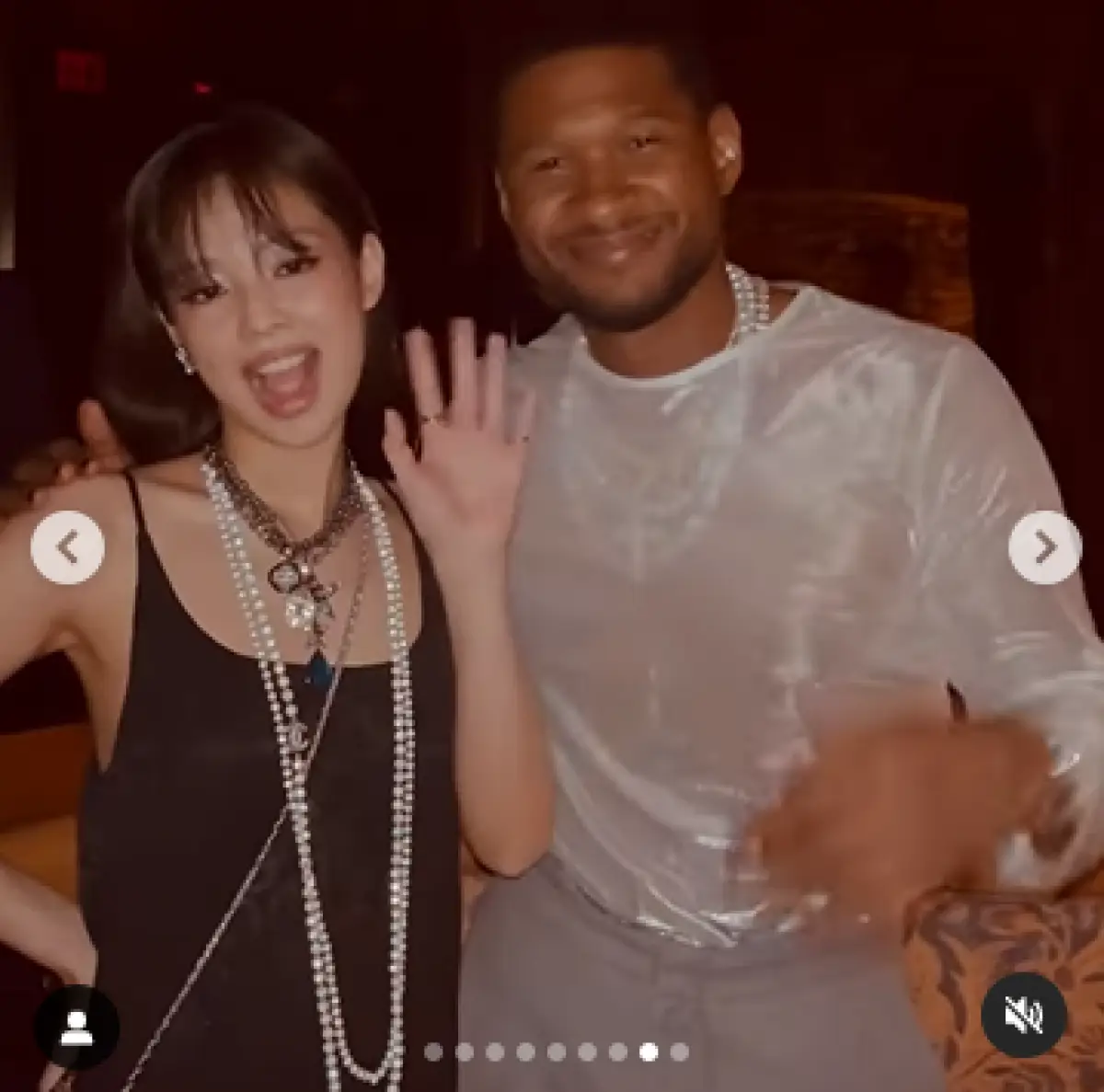 Jennie BLACKPINK dan Usher. (Sumber : Instagram/usher)