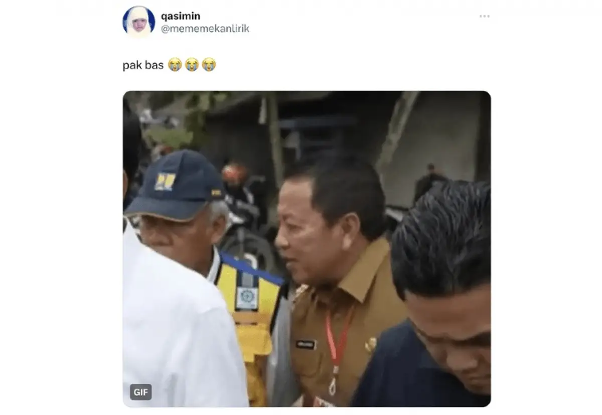 Gubernur Lampung dicuekin Basukii Hadimuljono. (Sumber : Twitter/mmememekanlirik)