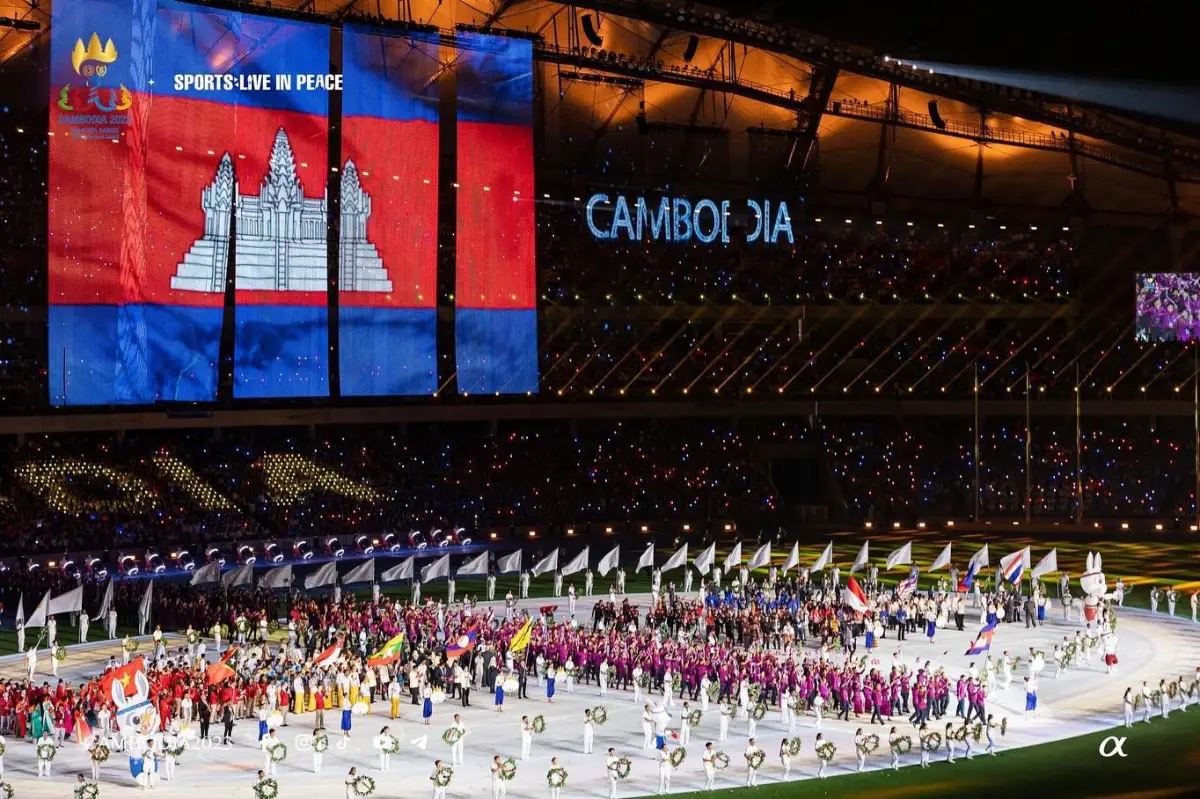 Opening Ceremony SEA Games 2023 di Kamboja, Jumat (5/5/2023). (Sumber : Instagram @cambodia_2023)
