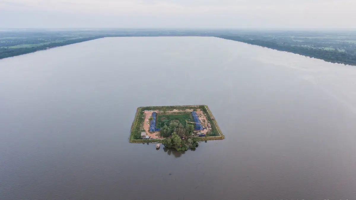 Danau Tonle Sap, salah satu destinasi wisata di Kamboja (Sumber : Twitter)