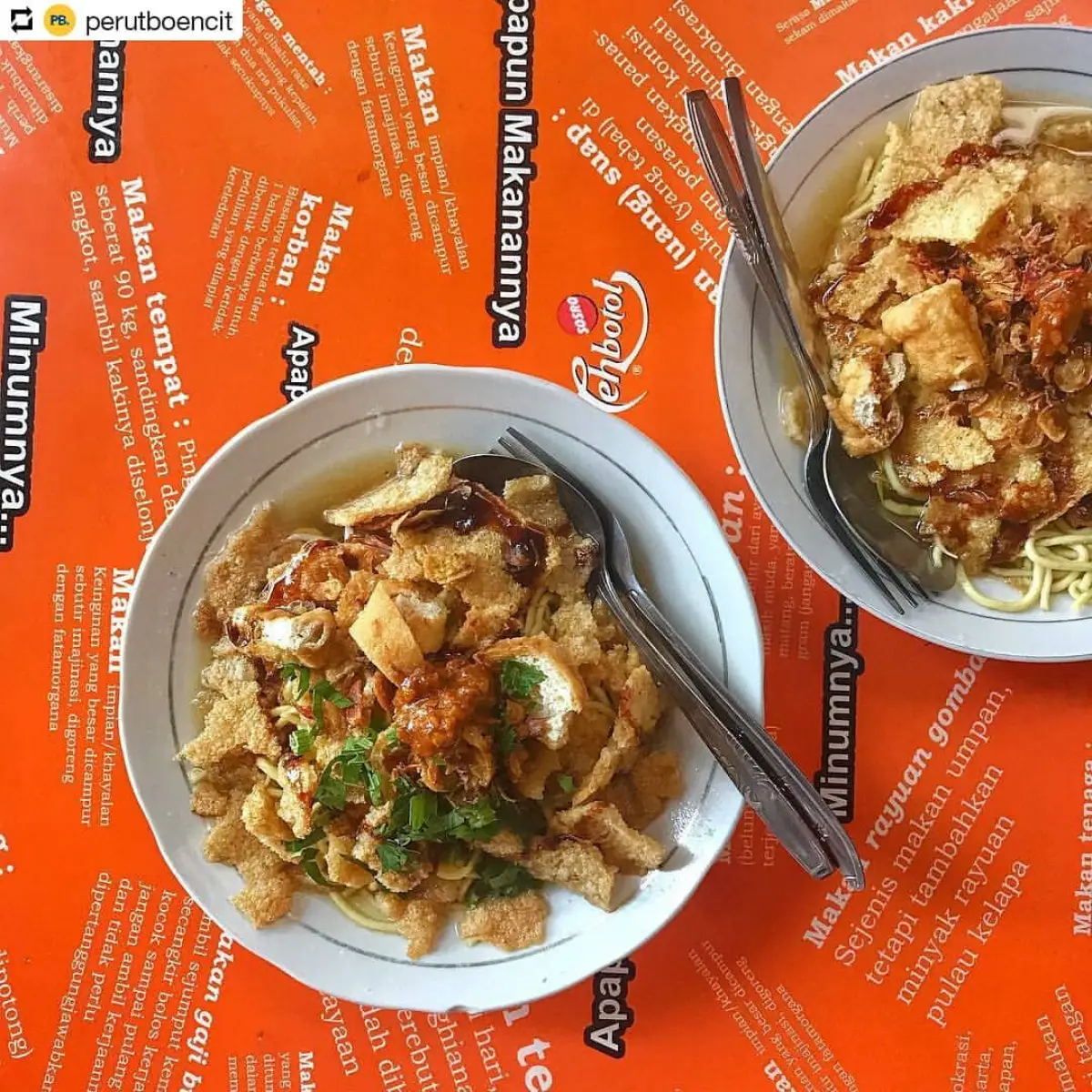 Mie Kopyok Pak Dhuwur di Semarang. (Sumber : instagram/miekopyok_pakdhuwur)