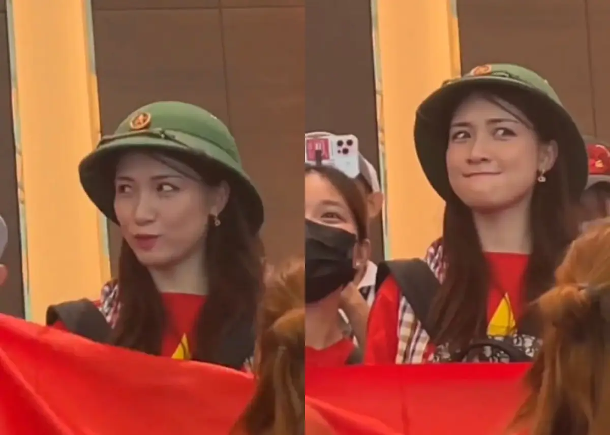 potret lucu suporter Vietnam yang sebal dengar teriakan pendukung asal Indonesi (Sumber : Twitter/@mafiawasit)