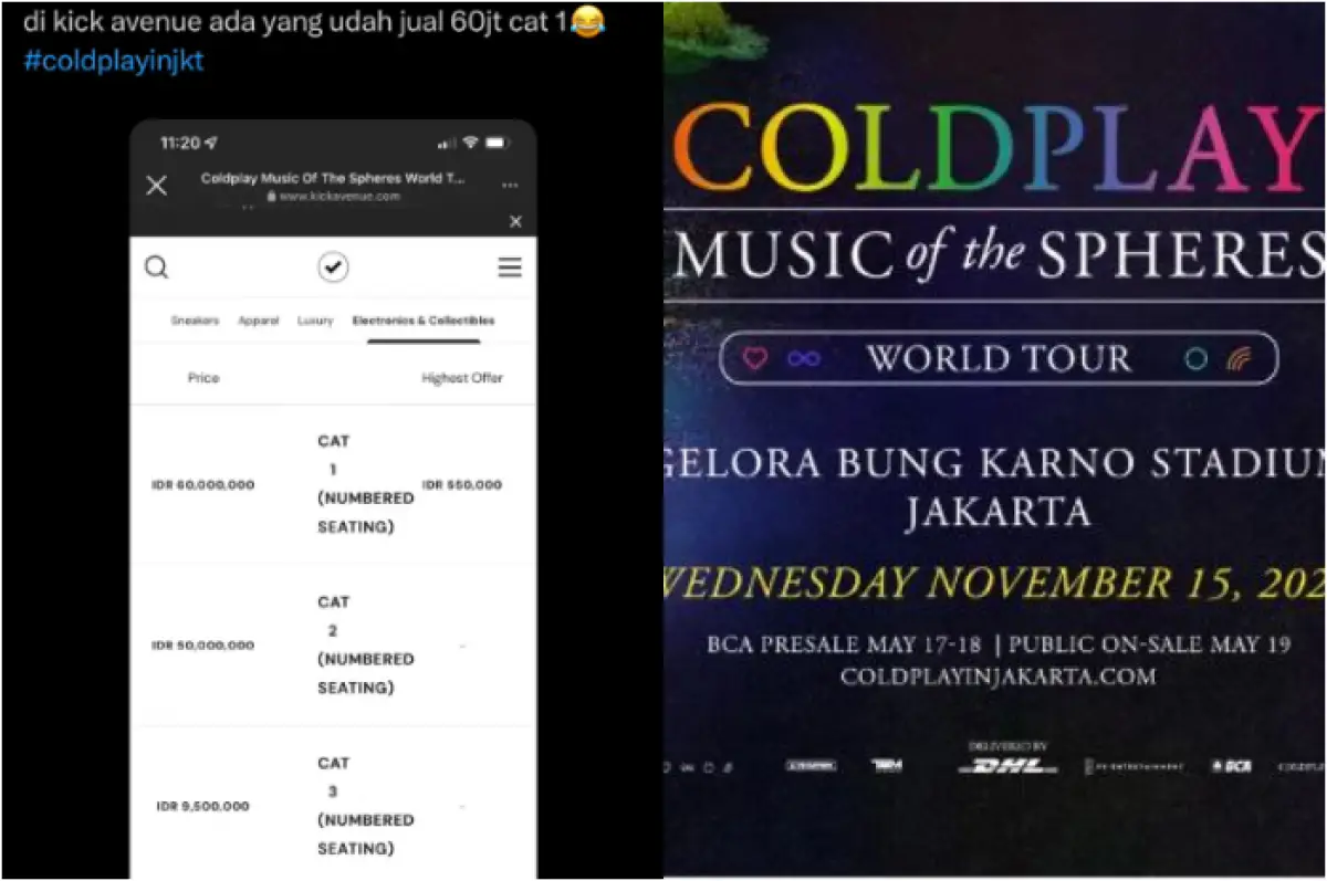 warganet sumpahi calo tiket konser Coldplay yang jual Rp60 Juta (Sumber : Twitter @monsouleil)