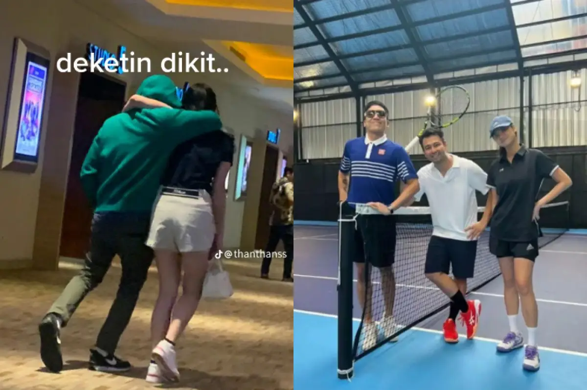 Akun ini spill kedekatan Desta dengan sosok wanita berinisial G yang diduga Gege Elisa (Sumber : Kolase Twitter @999o7i, Tiktok @thanthanss)