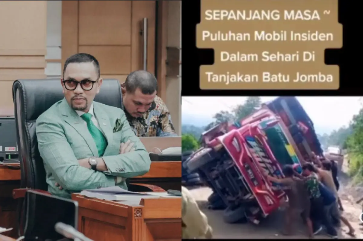 Ahmad Sahroni colek Jokowi soal jalan di Sumatera Utara yang masih rusak. (Sumber : Instagram @ahmadsahroni88)