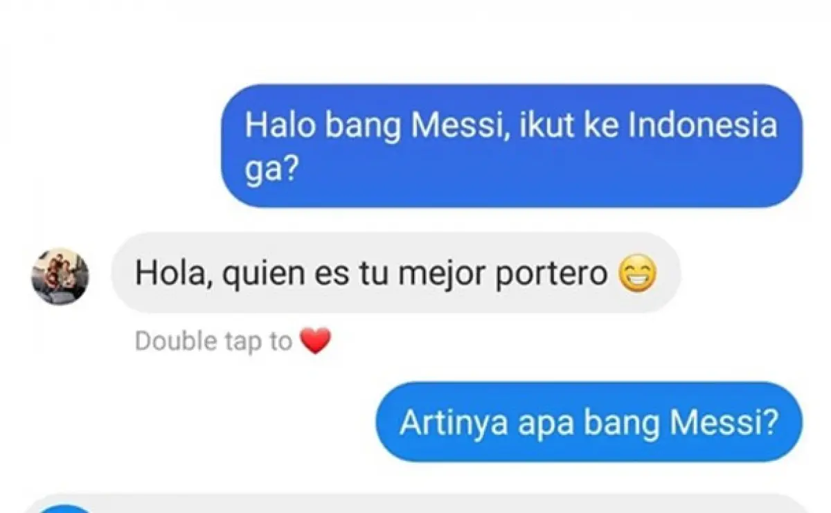 Celetukan 'apa artinya bang Messi?' yang sedang viral di media sosial (Sumber : Instagram)