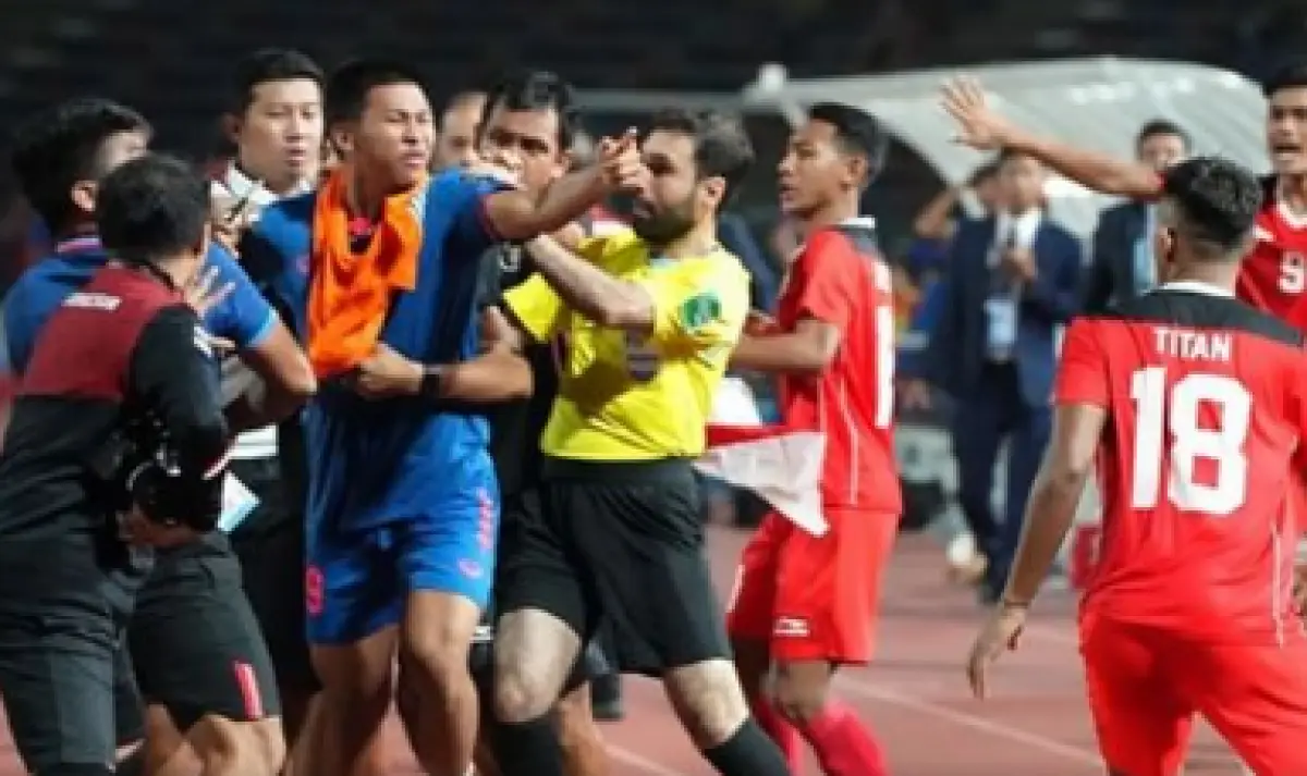 Kerucuhan di final SEA Games 2023 antara Indonesia dan Thailand (Sumber : Instagram)