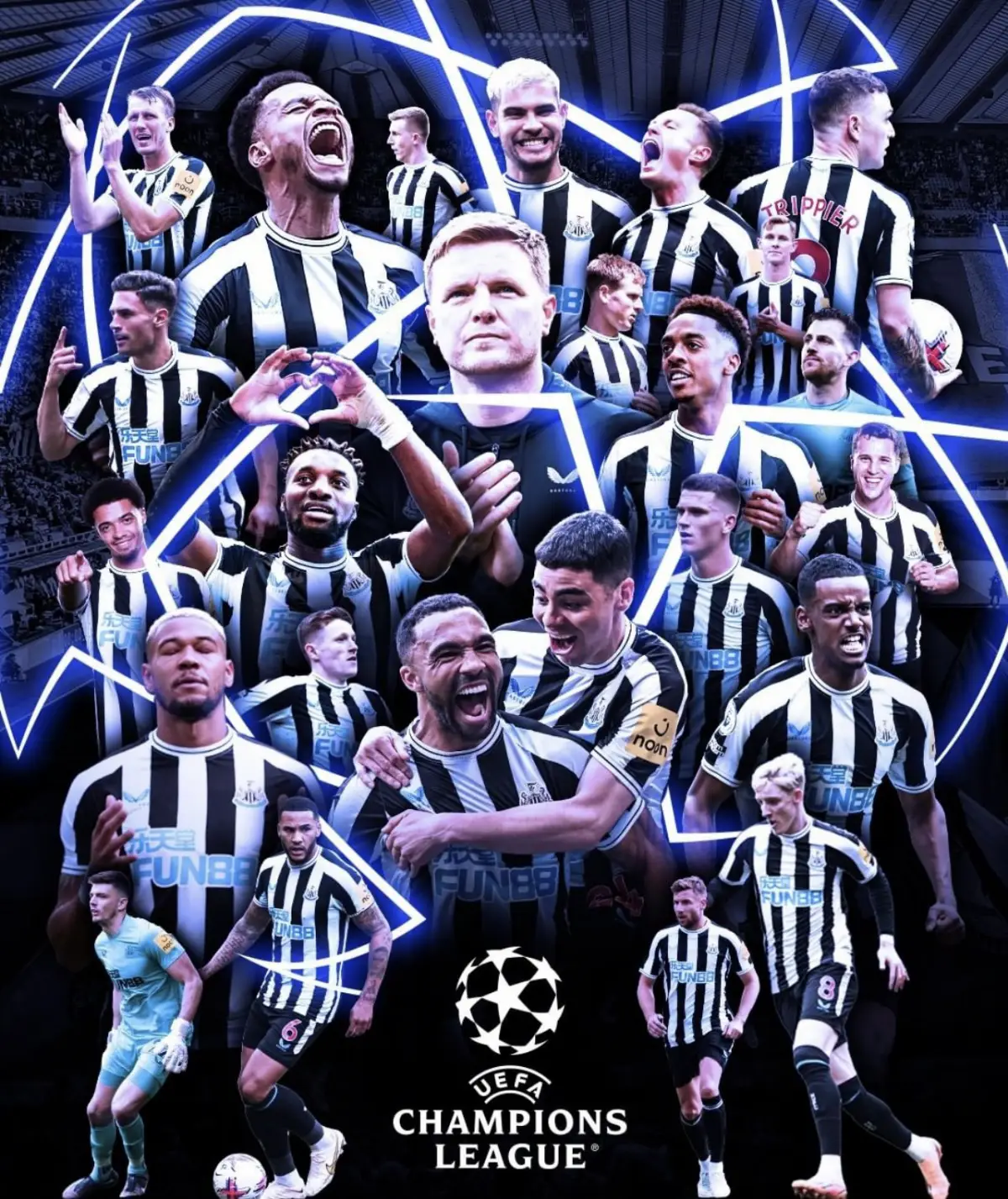 Newcastle United kembali lolos ke Liga Champions Eropa (Sumber : Twitter)