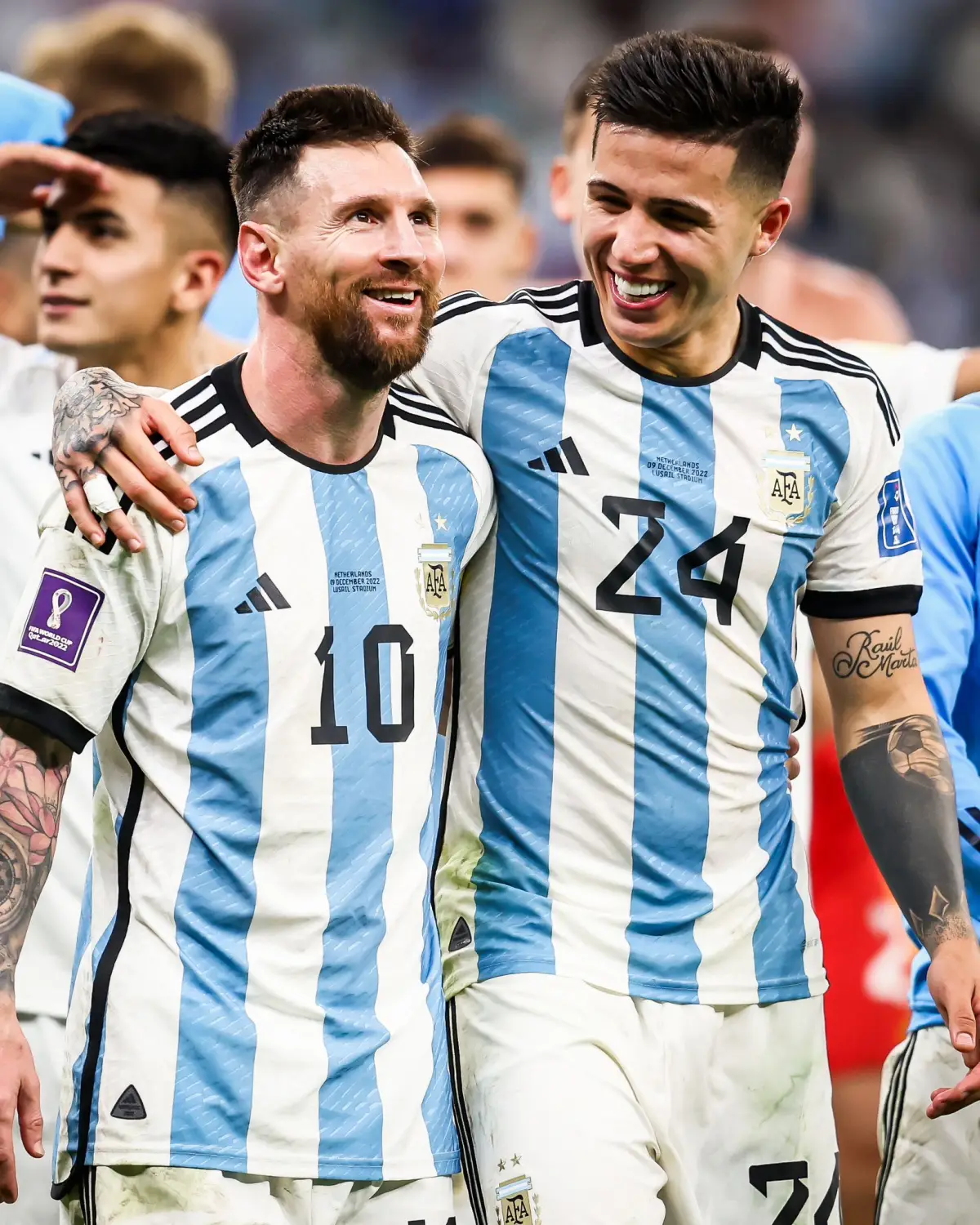 Lionel Messi dan Enzo Fernandez menjadi dua dari sepuluh pemain termahal Timnas Argentina saat ini (Sumber : Twitter)