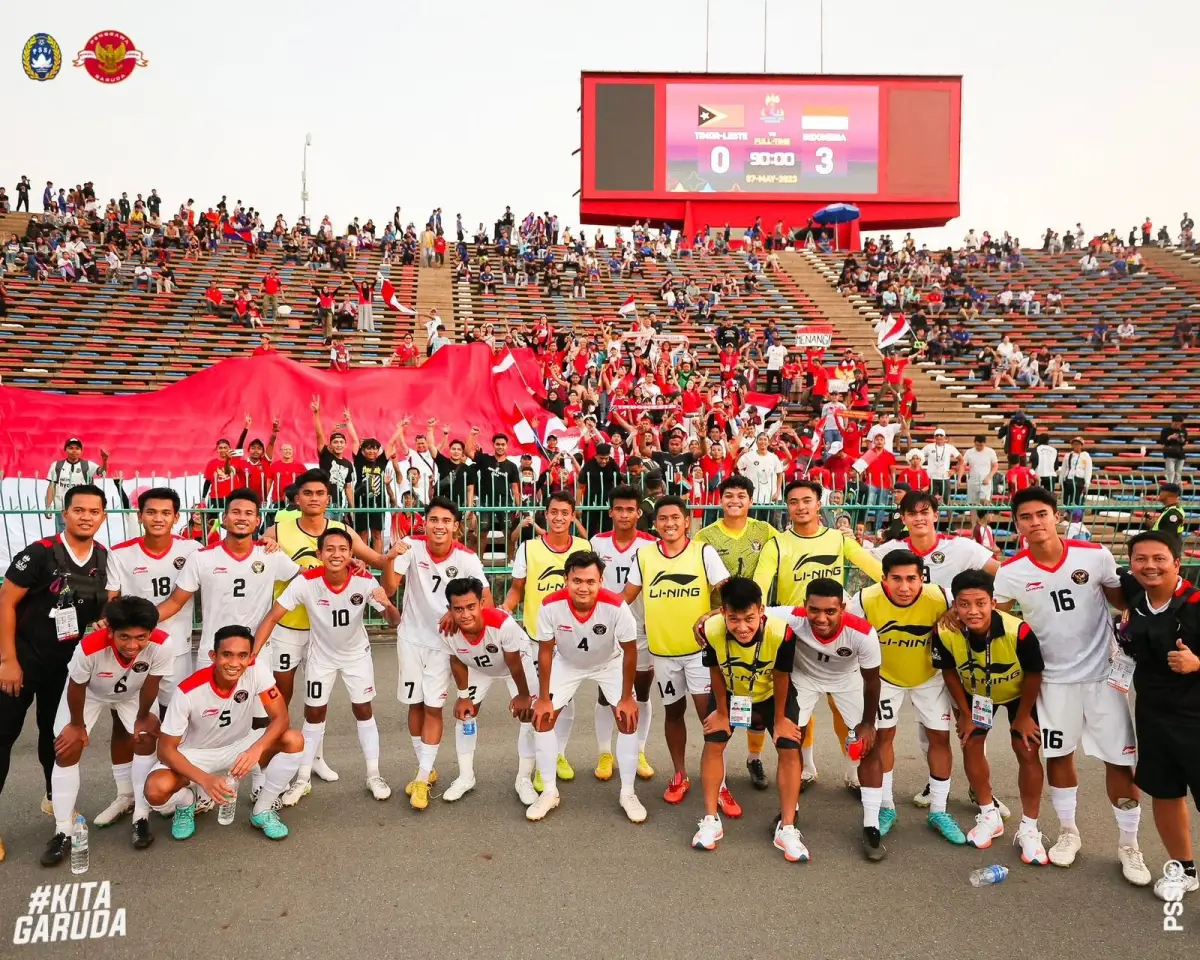 Timnas Indonesia U23 di grup terakhir dengan hanya 3 tim di babak kualifikasi Piala Asia U23 2024. (Sumber : Instagram @PSSI)