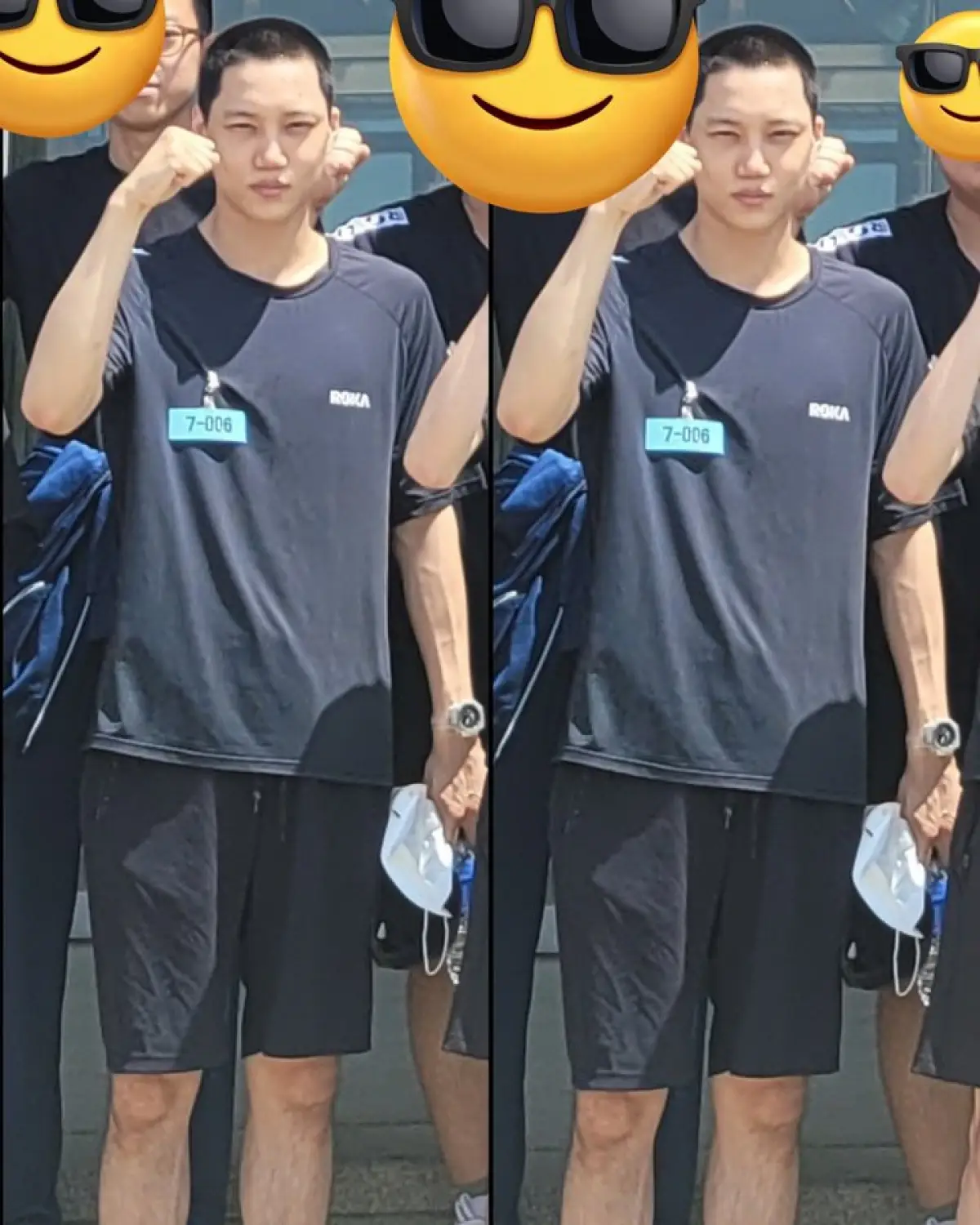 Foto perdana Kai EXO saat wamil. (Sumber : twitter/MarkasLotto)